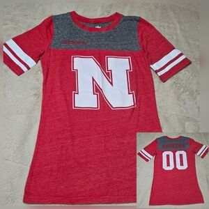 University of Nebraska HUSKERS 00 Adidas Nebraska Cornhusker Jersey Tee, S